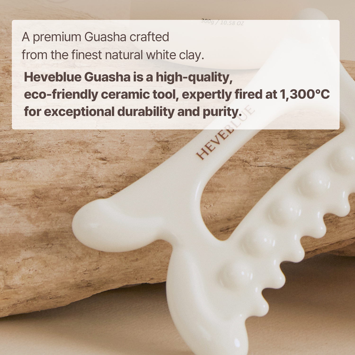 HEVEBLUENaturalWhiteClayPorcelainRelaxingHomeCareGuasha_1