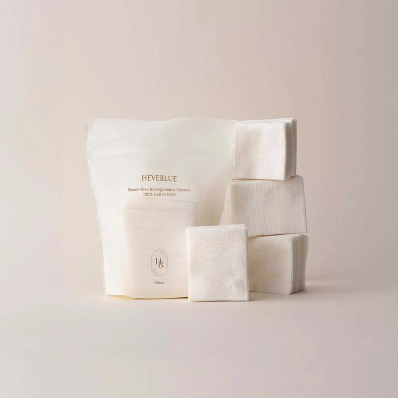 Heveblue Bleach-Free Stretchy 100% Cotton Pads (60 pcs)